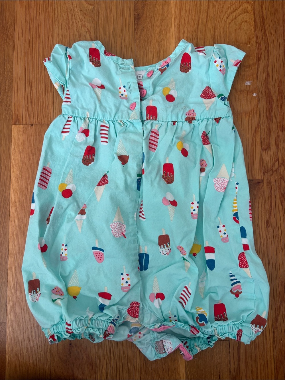 Hanna Andersson Mint Ice Cream Print One-Piece